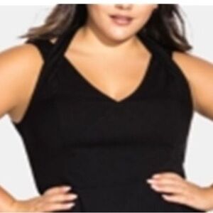 City Chic peplum top Black